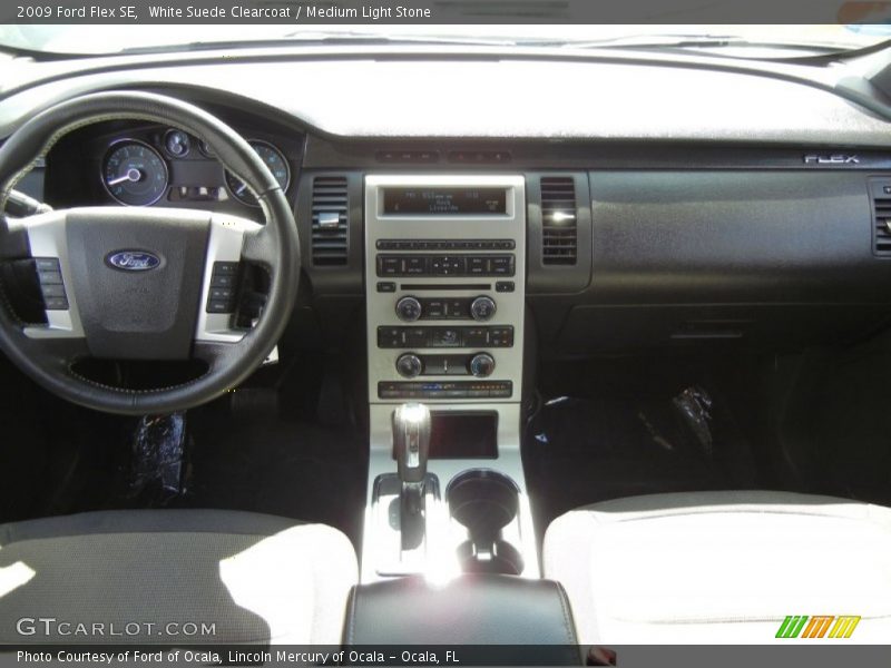 White Suede Clearcoat / Medium Light Stone 2009 Ford Flex SE