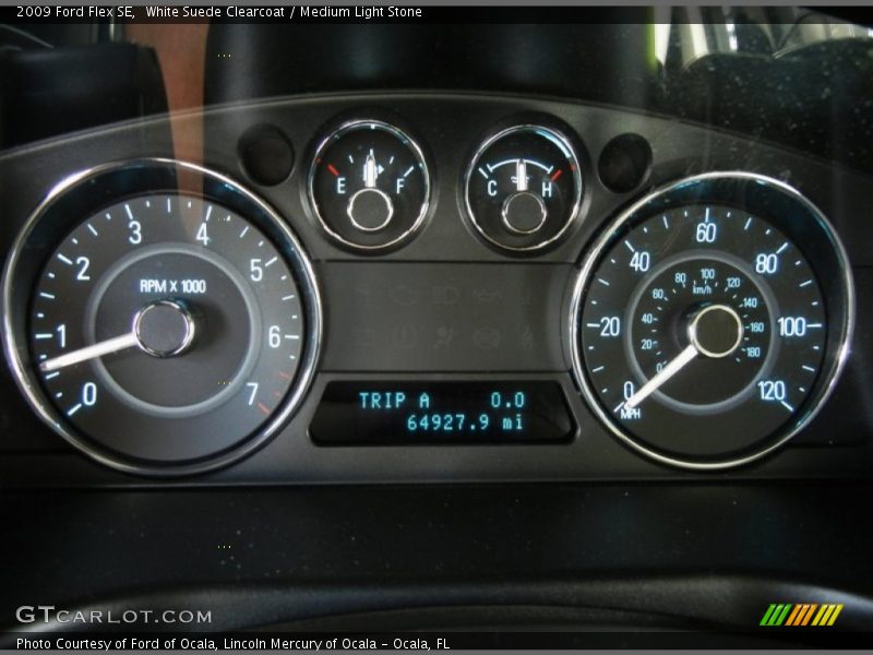 White Suede Clearcoat / Medium Light Stone 2009 Ford Flex SE