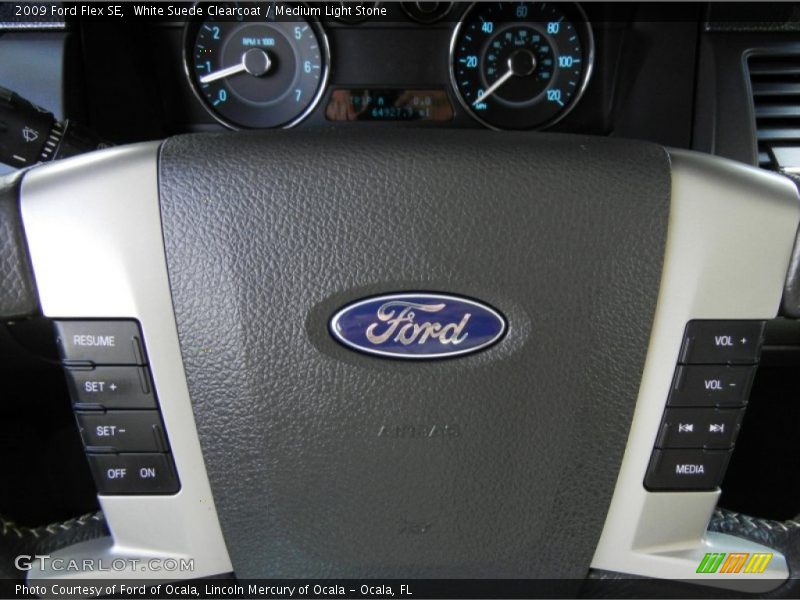 White Suede Clearcoat / Medium Light Stone 2009 Ford Flex SE