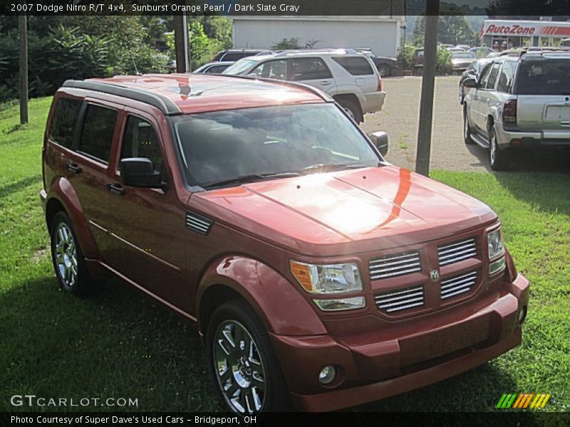 Sunburst Orange Pearl / Dark Slate Gray 2007 Dodge Nitro R/T 4x4