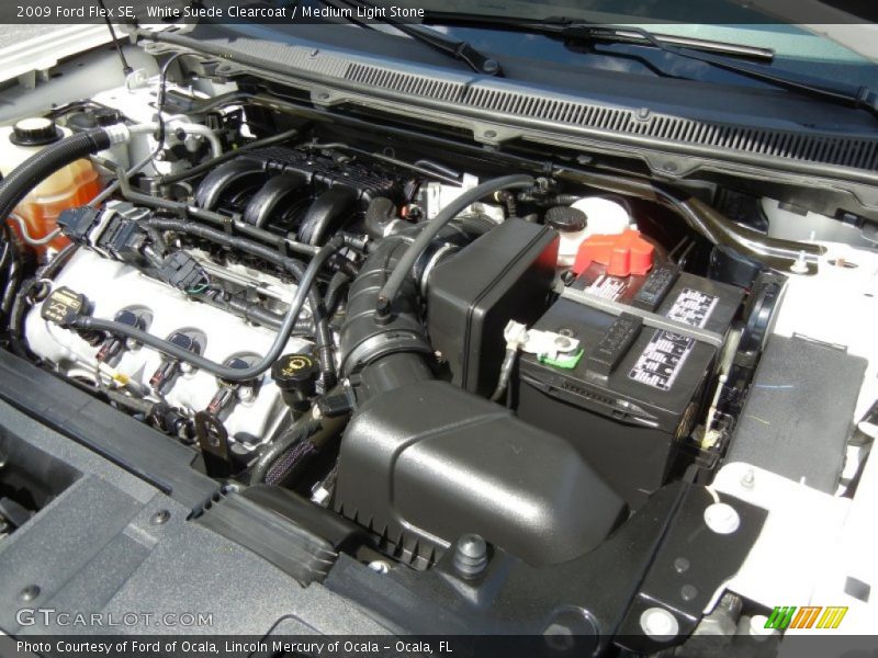 White Suede Clearcoat / Medium Light Stone 2009 Ford Flex SE