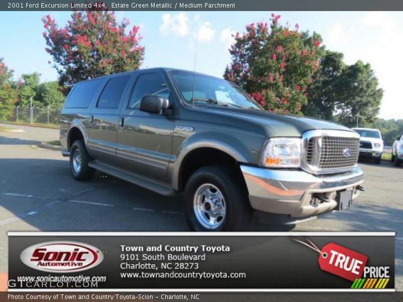 Estate Green Metallic / Medium Parchment 2001 Ford Excursion Limited 4x4