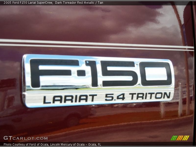 Dark Toreador Red Metallic / Tan 2005 Ford F150 Lariat SuperCrew