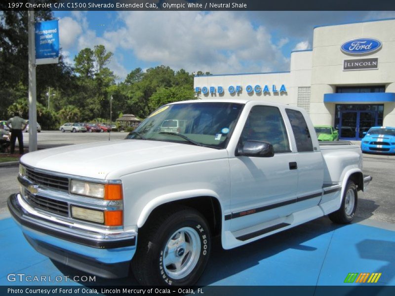 Olympic White / Neutral Shale 1997 Chevrolet C/K C1500 Silverado Extended Cab