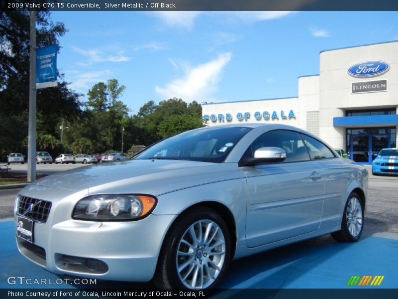 Silver Metallic / Off Black 2009 Volvo C70 T5 Convertible