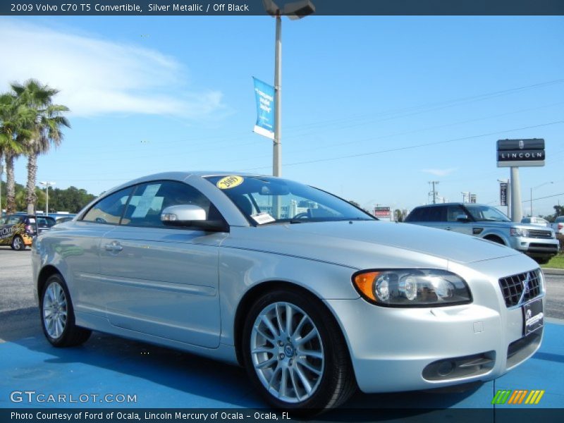 Silver Metallic / Off Black 2009 Volvo C70 T5 Convertible