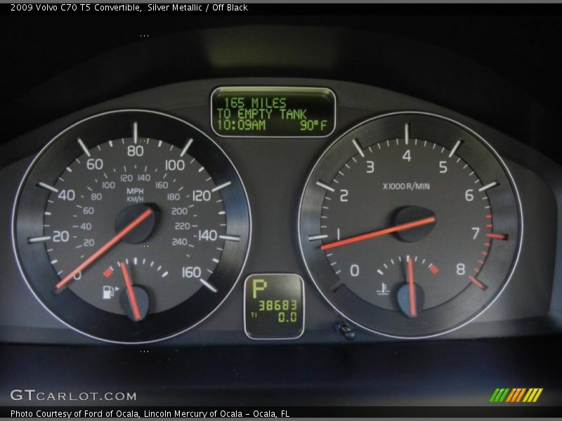 Silver Metallic / Off Black 2009 Volvo C70 T5 Convertible