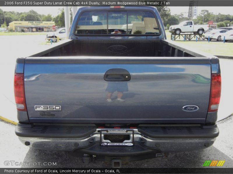 Medium Wedgewood Blue Metallic / Tan 2006 Ford F350 Super Duty Lariat Crew Cab 4x4 Dually