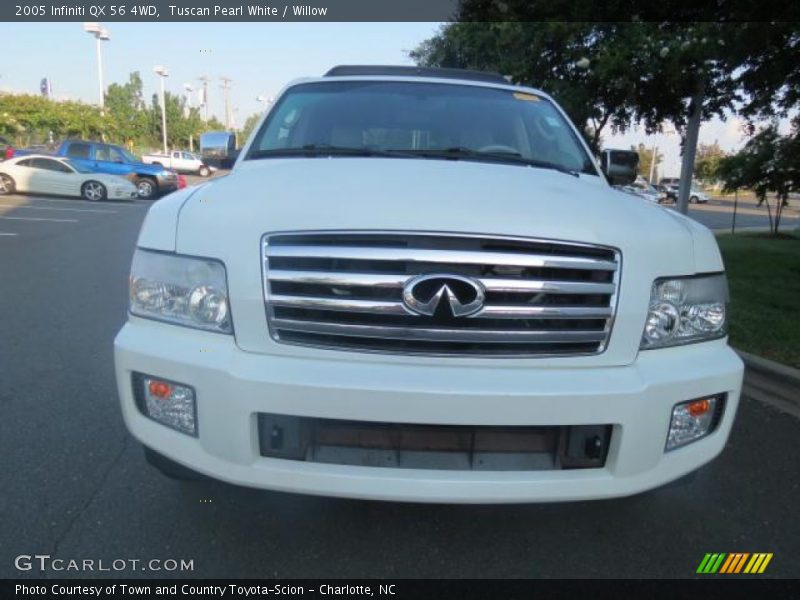 Tuscan Pearl White / Willow 2005 Infiniti QX 56 4WD