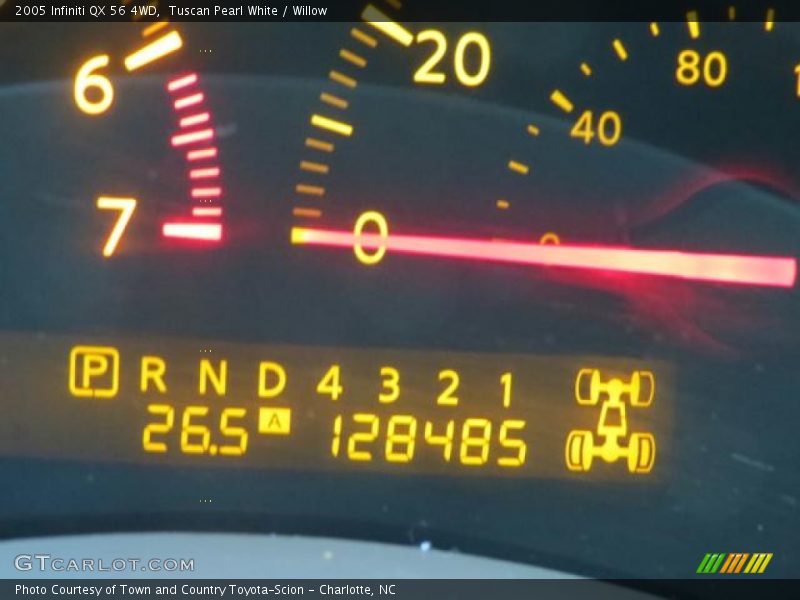 Tuscan Pearl White / Willow 2005 Infiniti QX 56 4WD