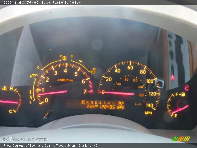 Tuscan Pearl White / Willow 2005 Infiniti QX 56 4WD