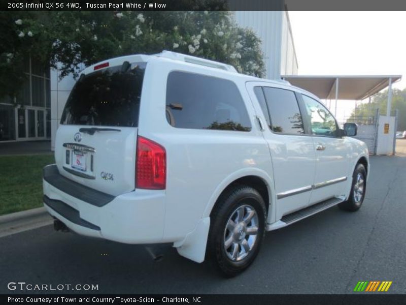 Tuscan Pearl White / Willow 2005 Infiniti QX 56 4WD