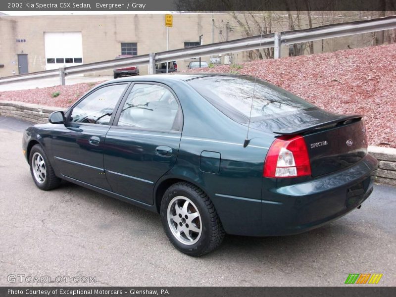 Evergreen / Gray 2002 Kia Spectra GSX Sedan