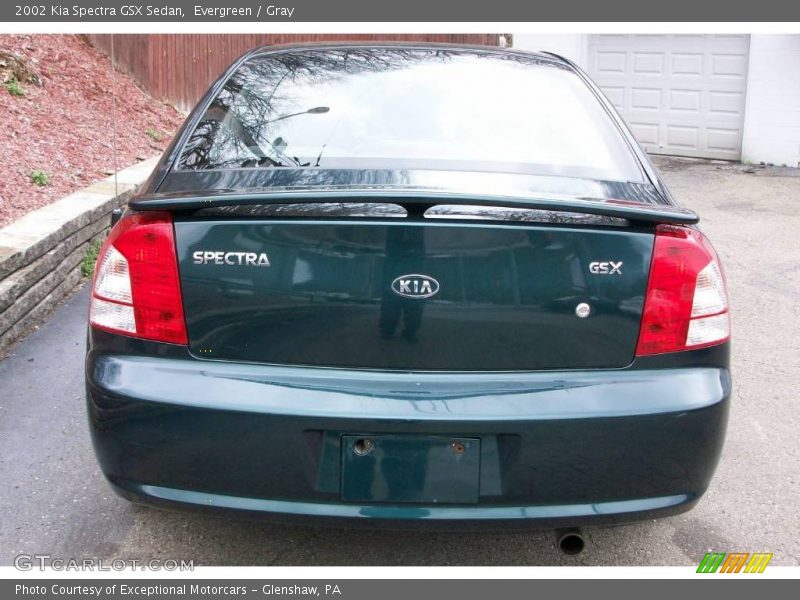 Evergreen / Gray 2002 Kia Spectra GSX Sedan