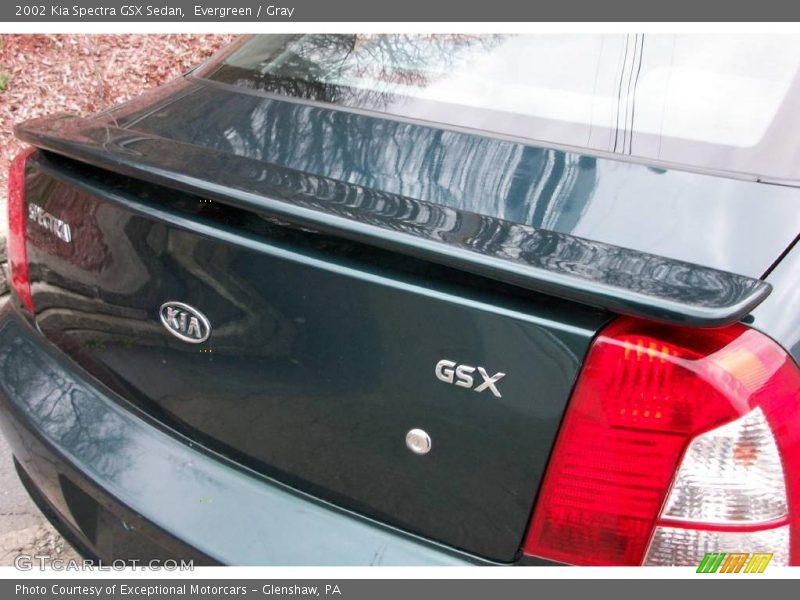 Evergreen / Gray 2002 Kia Spectra GSX Sedan