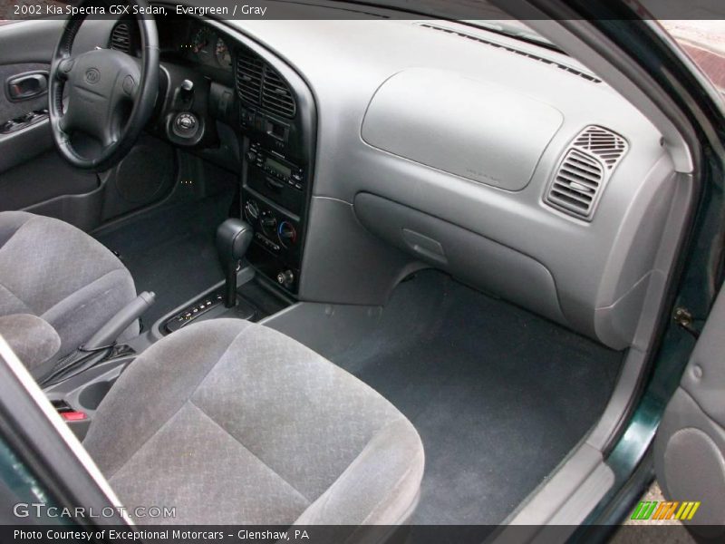 Evergreen / Gray 2002 Kia Spectra GSX Sedan