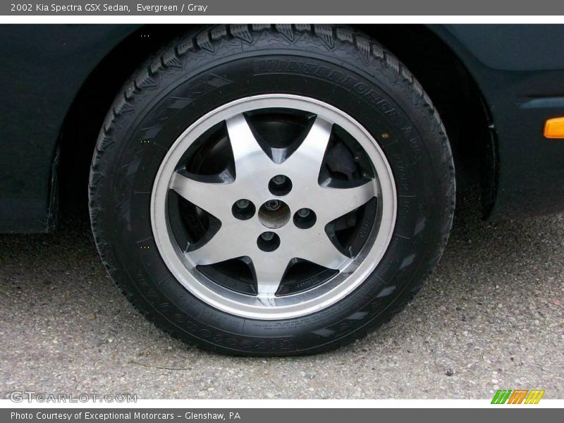 Evergreen / Gray 2002 Kia Spectra GSX Sedan