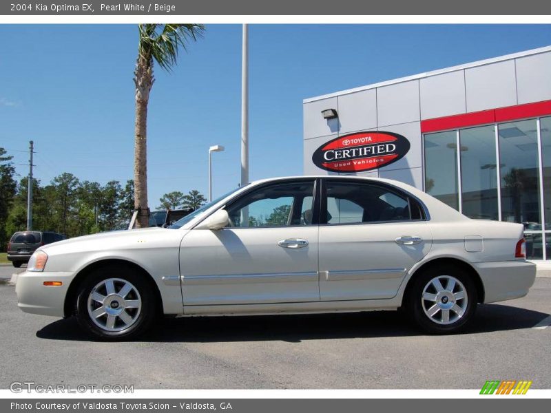 Pearl White / Beige 2004 Kia Optima EX