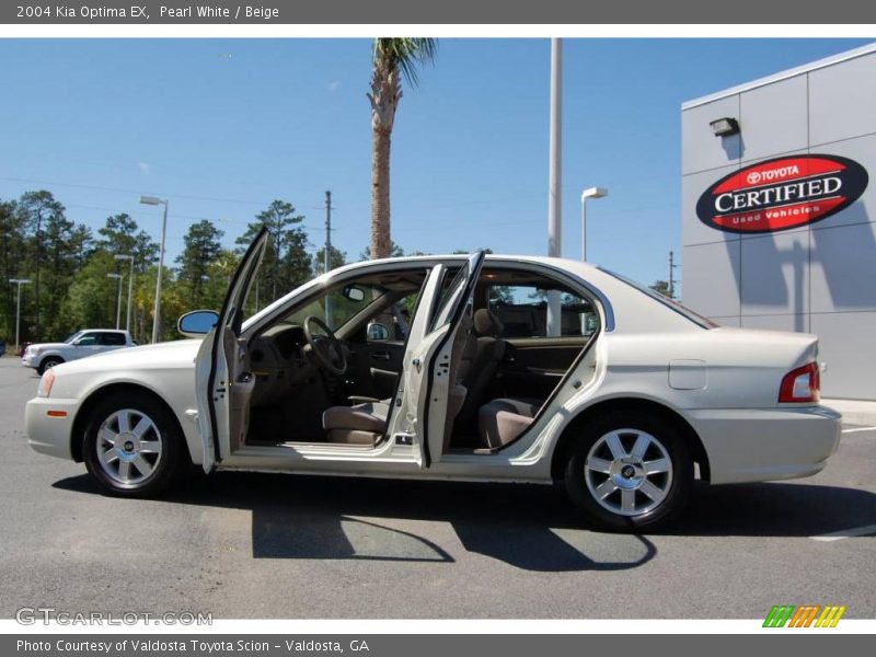 Pearl White / Beige 2004 Kia Optima EX