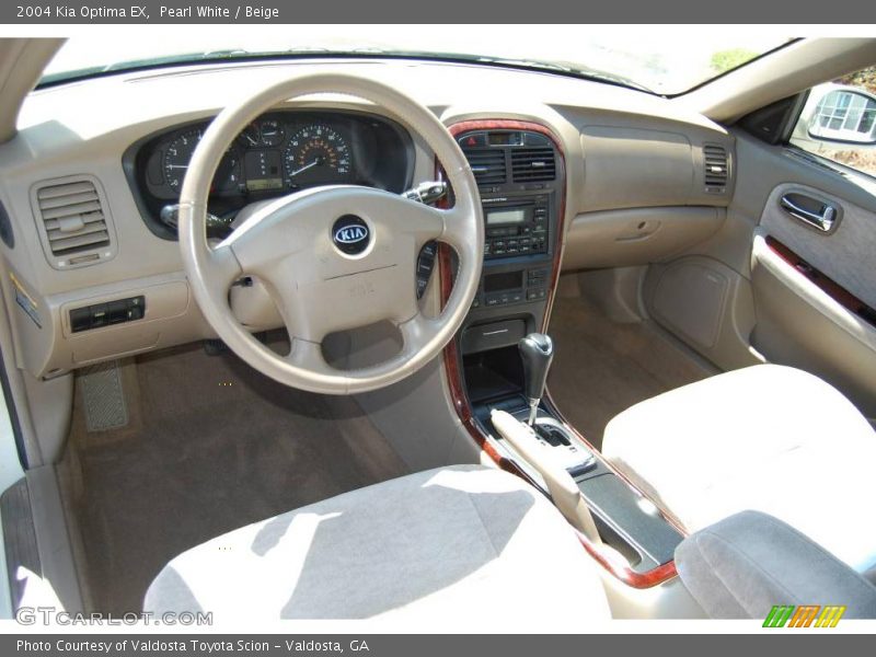 Pearl White / Beige 2004 Kia Optima EX
