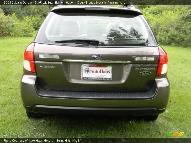 Deep Bronze Metallic / Warm Ivory 2008 Subaru Outback 3.0R L.L.Bean Edition Wagon