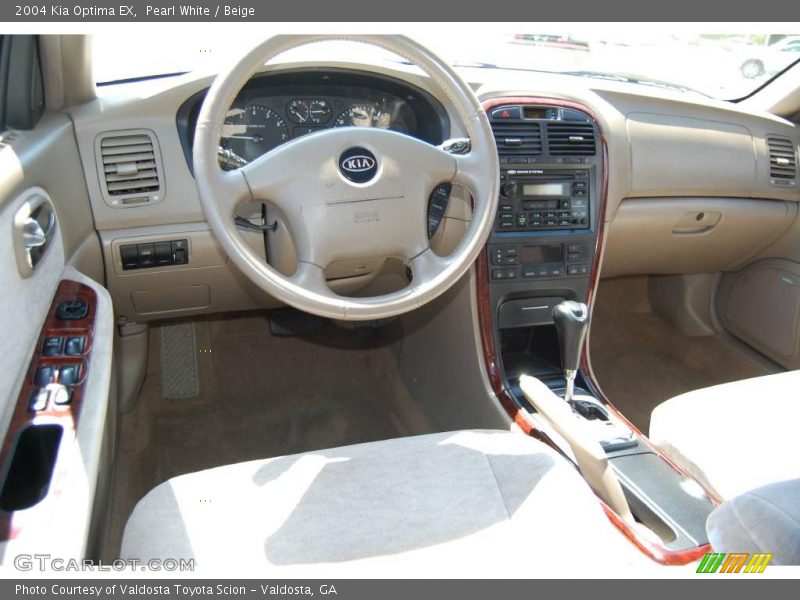 Pearl White / Beige 2004 Kia Optima EX