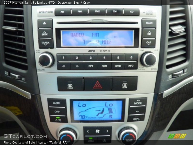 Deepwater Blue / Gray 2007 Hyundai Santa Fe Limited 4WD