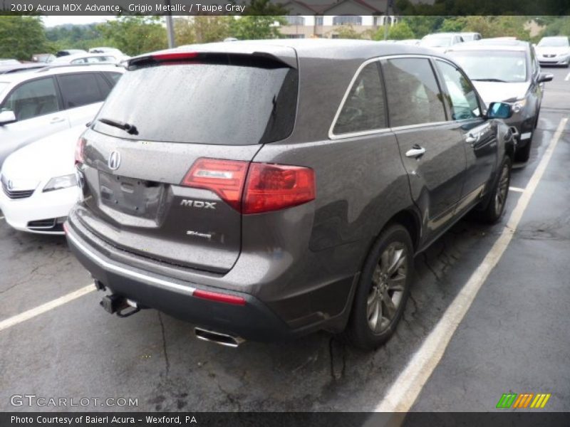 Grigio Metallic / Taupe Gray 2010 Acura MDX Advance