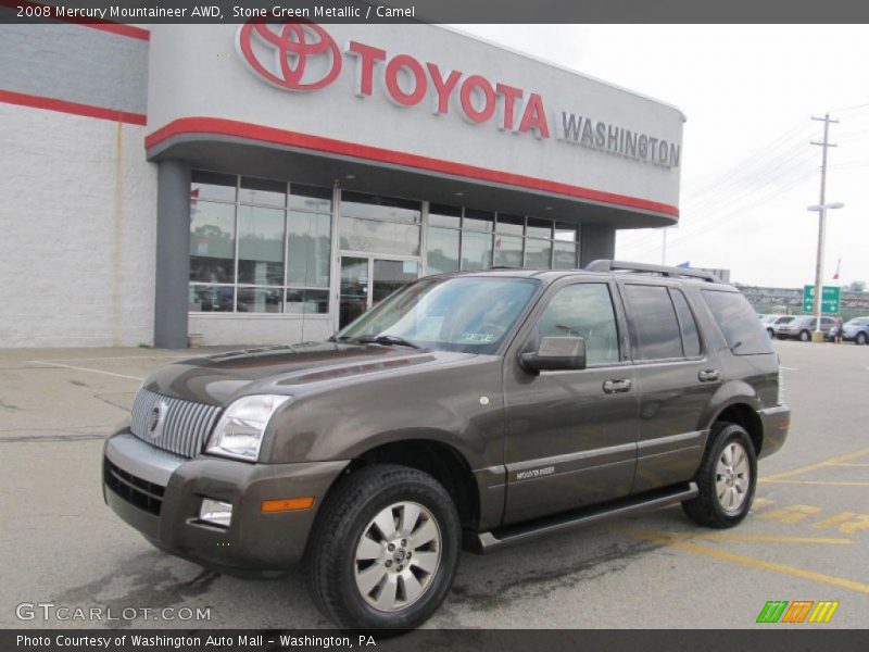 Stone Green Metallic / Camel 2008 Mercury Mountaineer AWD