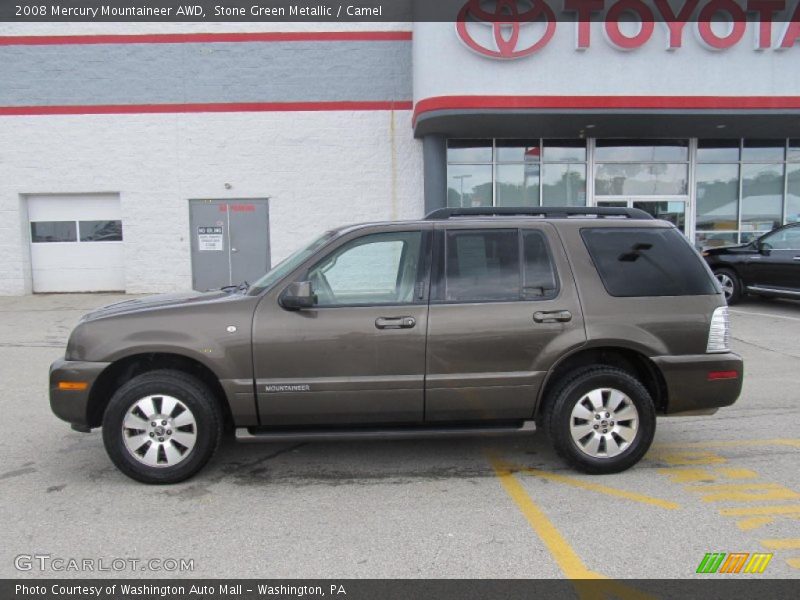 Stone Green Metallic / Camel 2008 Mercury Mountaineer AWD