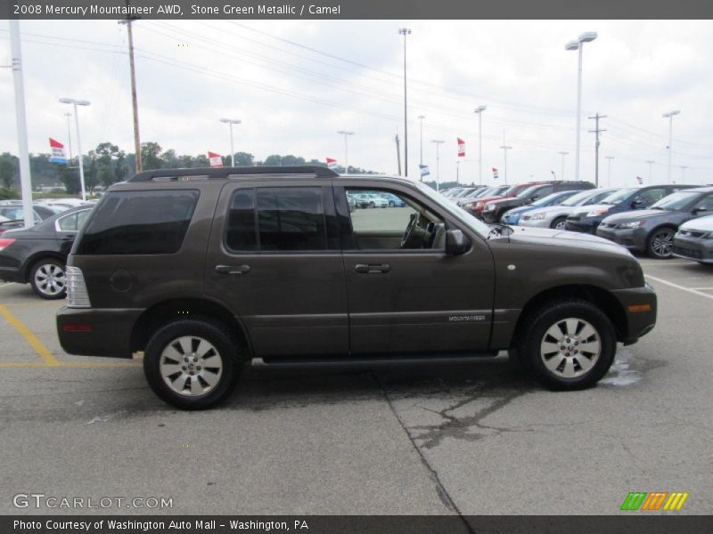 Stone Green Metallic / Camel 2008 Mercury Mountaineer AWD