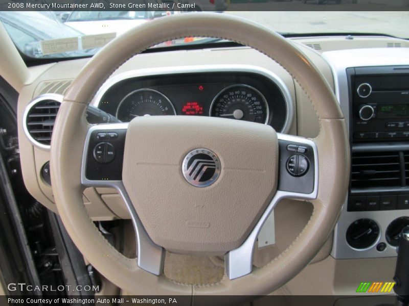 Stone Green Metallic / Camel 2008 Mercury Mountaineer AWD
