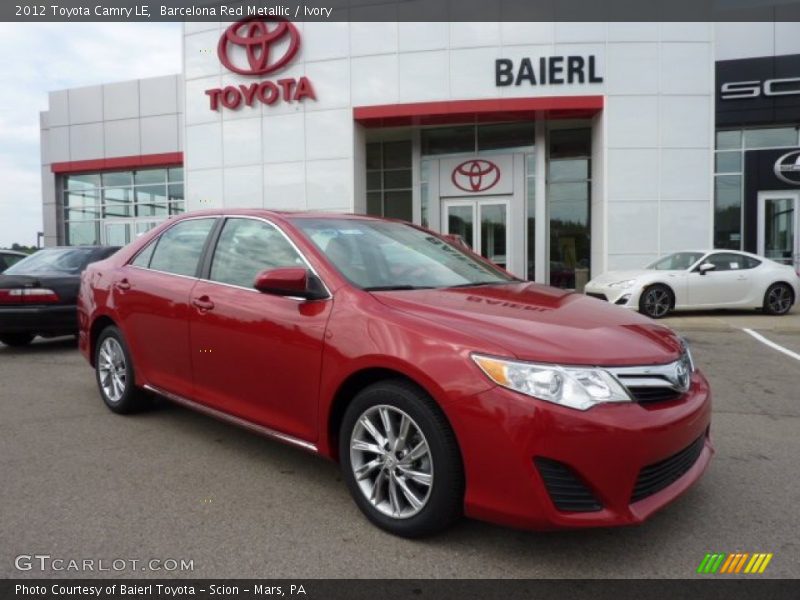 Barcelona Red Metallic / Ivory 2012 Toyota Camry LE