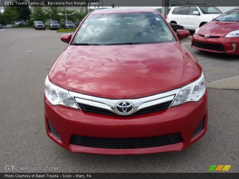 Barcelona Red Metallic / Ivory 2012 Toyota Camry LE