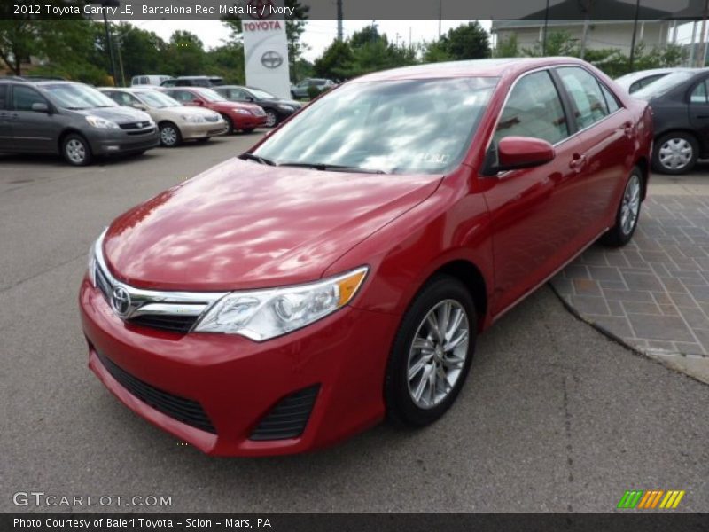 Barcelona Red Metallic / Ivory 2012 Toyota Camry LE