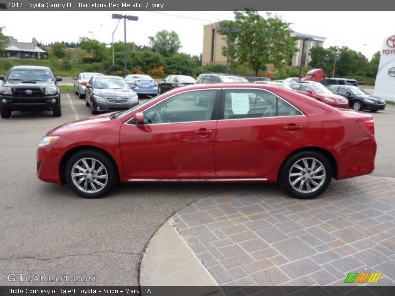 Barcelona Red Metallic / Ivory 2012 Toyota Camry LE