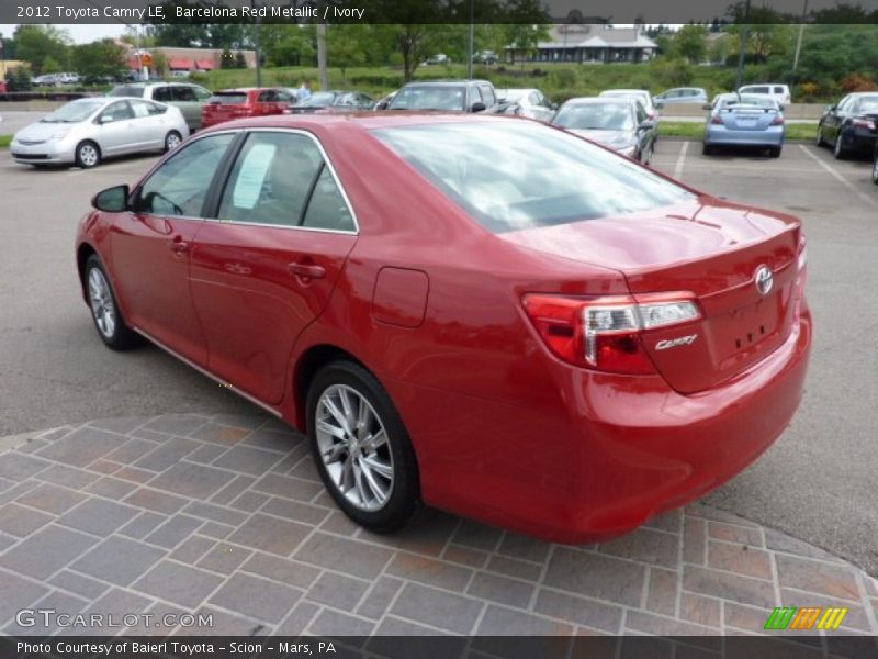 Barcelona Red Metallic / Ivory 2012 Toyota Camry LE