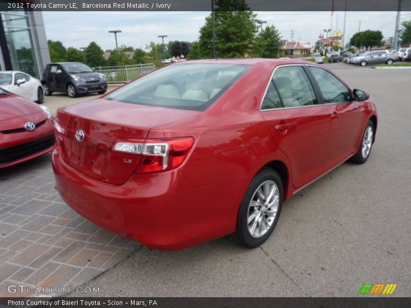 Barcelona Red Metallic / Ivory 2012 Toyota Camry LE