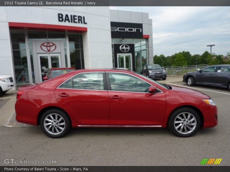 Barcelona Red Metallic / Ivory 2012 Toyota Camry LE