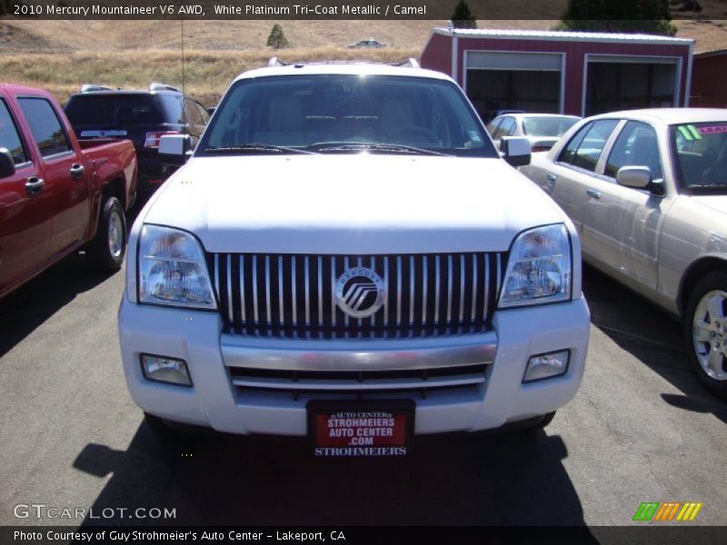 White Platinum Tri-Coat Metallic / Camel 2010 Mercury Mountaineer V6 AWD