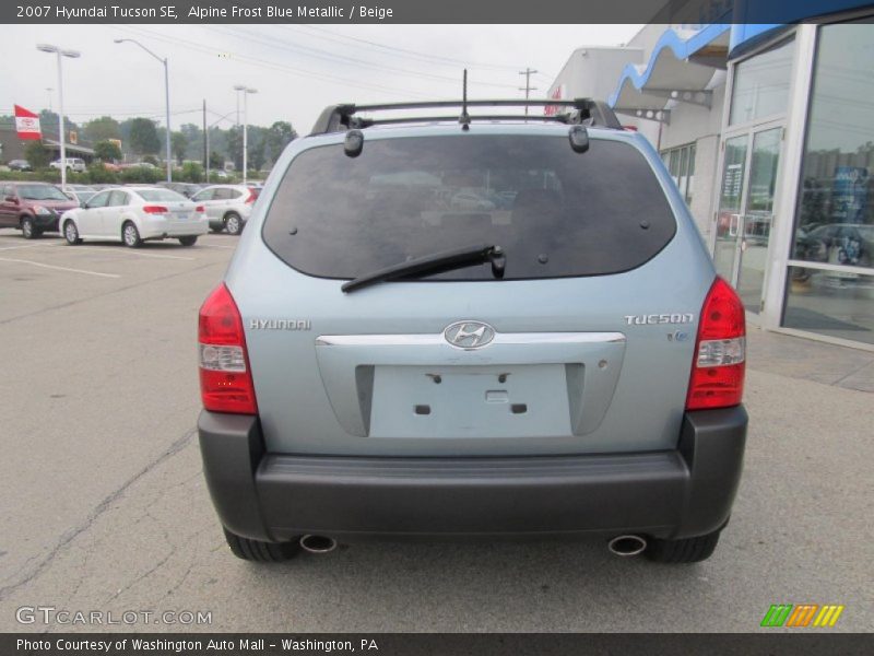 Alpine Frost Blue Metallic / Beige 2007 Hyundai Tucson SE