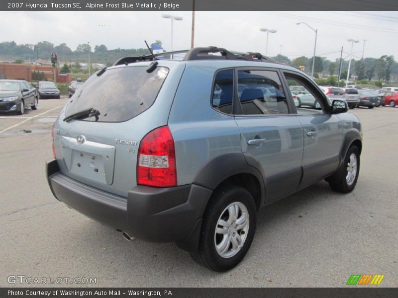 Alpine Frost Blue Metallic / Beige 2007 Hyundai Tucson SE