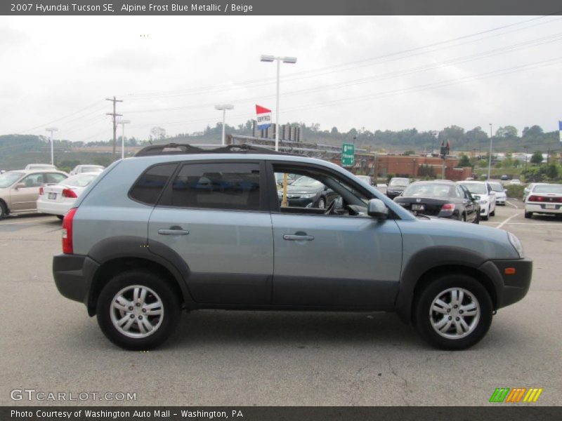 Alpine Frost Blue Metallic / Beige 2007 Hyundai Tucson SE