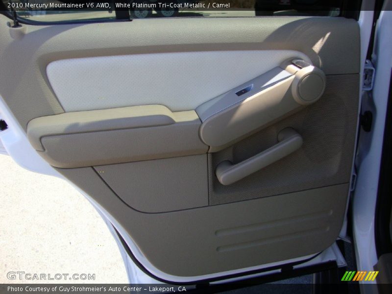 White Platinum Tri-Coat Metallic / Camel 2010 Mercury Mountaineer V6 AWD