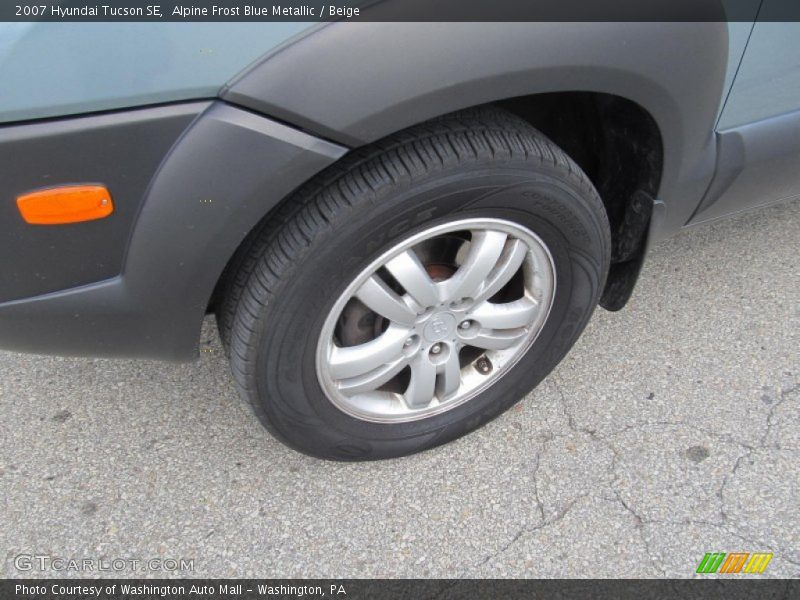 Alpine Frost Blue Metallic / Beige 2007 Hyundai Tucson SE
