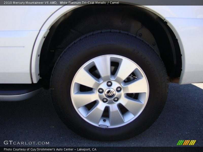 White Platinum Tri-Coat Metallic / Camel 2010 Mercury Mountaineer V6 AWD