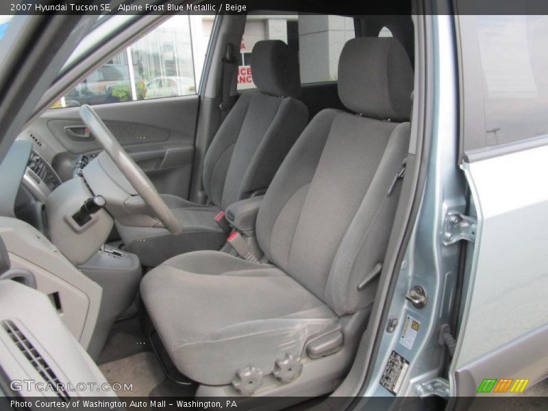 Alpine Frost Blue Metallic / Beige 2007 Hyundai Tucson SE