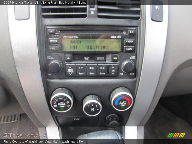Alpine Frost Blue Metallic / Beige 2007 Hyundai Tucson SE