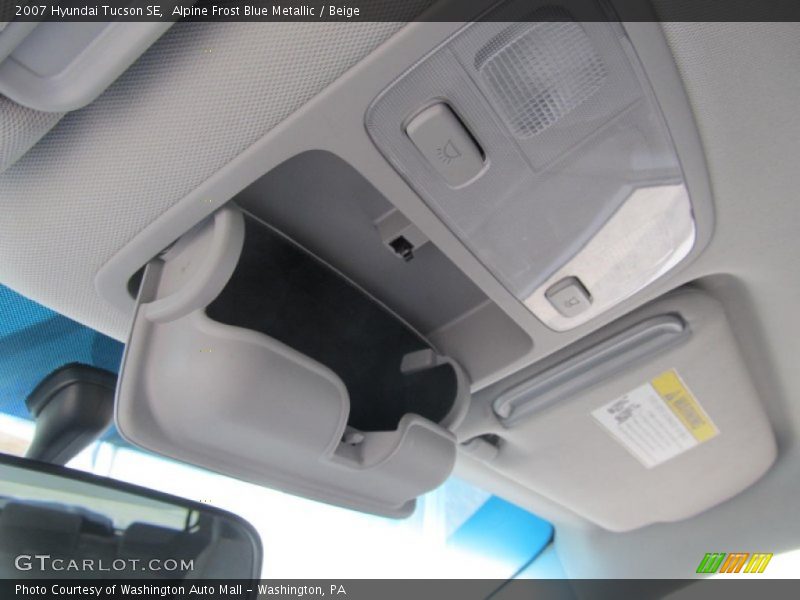 Alpine Frost Blue Metallic / Beige 2007 Hyundai Tucson SE