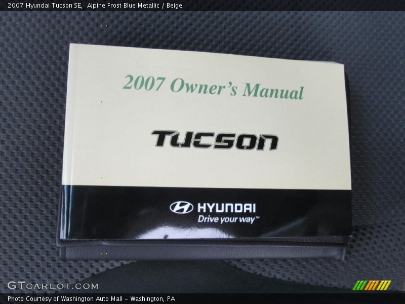 Alpine Frost Blue Metallic / Beige 2007 Hyundai Tucson SE